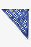 Hermès Blue Silk Wool “Brides A Bloc” Triangle Scarf
