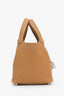 Hermès 2023 Sesame Clemence Leather 'Picotin Lock 18' Top Handle Bag