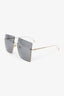 Lunettes de soleil Fendi à monture carrée teintée/tons dorés