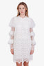 Giambattista Valli white Lace Ruffle Dress Size 46