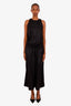 Celine Black Sleeveless Blouse Pants Zippered Jumpsuit Size 38
