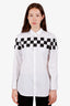 DSquared2 White/Black Checkered Button Down Size 42