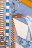 Hermès Blue/Pink/Dark Orange 'En Liberte' Twilly