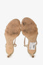 Stuart Weitzman Gold Glitter 'Starla 80' Sandals Size 6.5