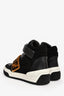 Fendi Black/White Zucca Print High-Top Sneakers Size 7 Men's