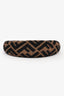 Fendi Brown Wool FF Zucca Headband