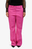 Valentino Fuchsia Wool Crepe Couture Pants Size 48