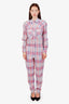 Isabel Marant Etoile Pink Plaid Jumpsuit Size 36