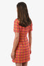 Gucci Pink/Neon Multi Lamé Tweed S S Mini Dress Size 40