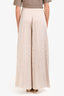 Blumarine Pink Silky Chevron Print Flowy Pants Estimated Size M