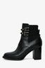 Valentino Black Leather Rockstuds Ankle Boots Size 36