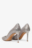Escarpins Jimmy Choo roses/argentés scintillants, pointure 38,5