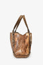 Gucci Gold/Beige Leather and Python Pelham Hobo Bag