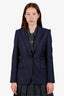 Stella McCartney Navy Wool Single Button Blazer Size 40