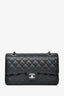 Pre-loved Chanel™ 2021+ Black Caviar Leather CC Classic Medium Double Flap SHW