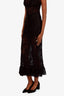Paco Rabanne Black Lace Detailed Maxi Skirt Size 34