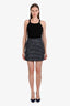 Alessandra Rich Black Tweed Mini Skirt Size 40