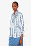 Smythe Blue Chain Print Blouse Size M