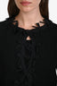 Pre-loved Chanel™ 2006 Black Silk Blend Ribbed Bow Cardigan Size 42