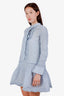 See by Chloe Blue Cotton Ruffled Mini Dress with Slip Size 36