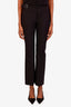 Gucci Black Stretch Wool Straight Leg Trousers Size 40