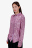 Tom Ford Pink Sequin Button Down Shirt Size 40