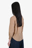Veronica Beard Beige Cotton Ruffled Cuff Neck Blouse Size S