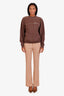 Chloe Beige/White Patterned Flared Trousers Size 42