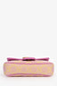 Gucci Purple/Yellow GG Marmont Canvas Leather Super Mini Crossbody Bag