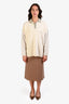 Toteme Beige Wool Blend Midi Skirt Size M