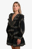 Ulla Johnson Black/Multicolour Cotton Embroidered Long Sleeve Mini Dress Size 8