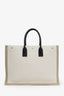 Saint Laurent Beige/Black Canvas Large Rive Gauche Canvas Tote