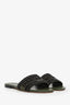 Christian Dior Green Canvas Embroidered Dway Slide Sandals Size 39