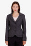 Loro Piana Black/White Cashmere Button Down Jacket Size 42