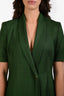 Brandon Maxwell Dark Green Double Breasted Maxi Dress Size 10