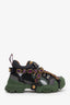 Gucci Green Suede and Mesh Flashtrek Crystal Sneakers Size 36.5