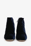 Miu Miu Blue Velvet Embellished Ankle Boots Size 38