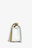 Pre-loved Chanel™ 2017 18 White Quilted Lambskin Medium Boy Bag
