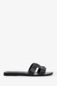 Hermès Black Leather 'Oran' Sandals Size 39