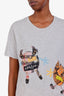 Burberry Grey Cotton Embellished Creature T-Shirt Size S