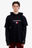 Vetements 2018 Black Layered French Flag Hoodie Size XS Mens
