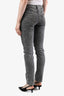 Brunello Cucinelli Grey Wash Rose Gold Button Skinny Fit Jeans Size 6