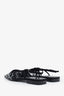 Gucci Black Mesh Crystal Embellished GG Slingback Flats Size 37