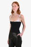Reformation White/Black Contrast Bustier Tank Top Size XS