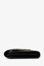 Saint Laurent Black Grain Leather 'Cassandre' Envelope Wallet on Chain
