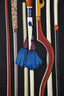 Hermès Black Multicolour Silk 'Les Cannes' Scarf 90