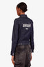 Givenchy Black Denim Logo Back Jacket Size 36