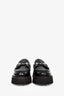Gucci Black Leather Horsebit Platform Loafers Size 40