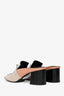 Hermès Beige/Grey/Brown Goatskin Leather 'Blossom Mules' Size 39