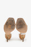 Saint Laurent Beige Suede 'Opyum' Strap Heels Size 36.5